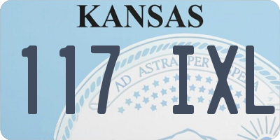 KS license plate 117IXL