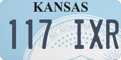 KS license plate 117IXR