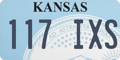 KS license plate 117IXS