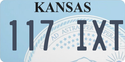 KS license plate 117IXT