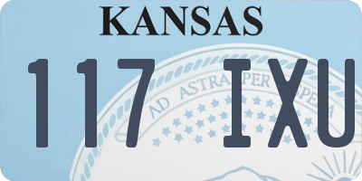 KS license plate 117IXU