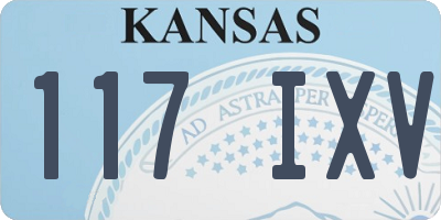 KS license plate 117IXV