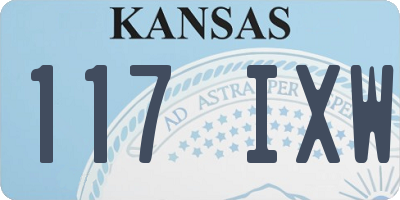 KS license plate 117IXW
