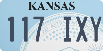 KS license plate 117IXY
