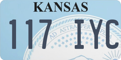 KS license plate 117IYC