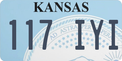 KS license plate 117IYI