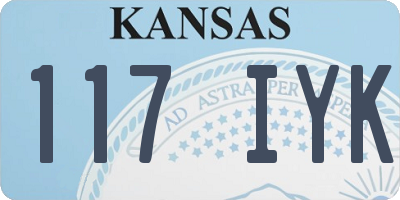 KS license plate 117IYK