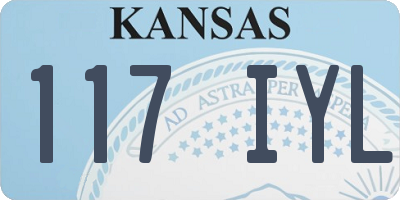 KS license plate 117IYL