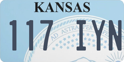 KS license plate 117IYN