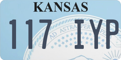 KS license plate 117IYP