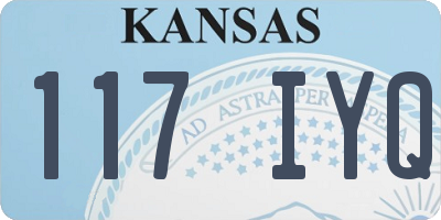 KS license plate 117IYQ