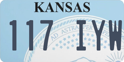 KS license plate 117IYW