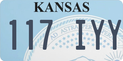 KS license plate 117IYY
