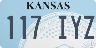KS license plate 117IYZ