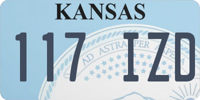 KS license plate 117IZD
