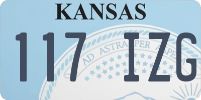 KS license plate 117IZG
