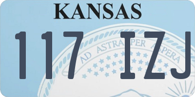 KS license plate 117IZJ