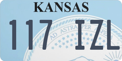KS license plate 117IZL