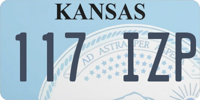 KS license plate 117IZP