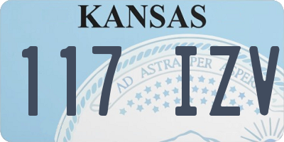 KS license plate 117IZV