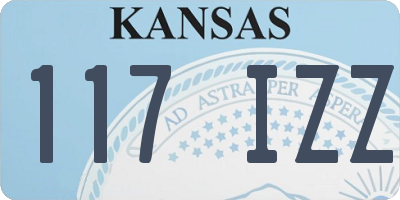 KS license plate 117IZZ