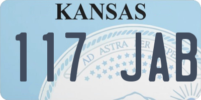 KS license plate 117JAB