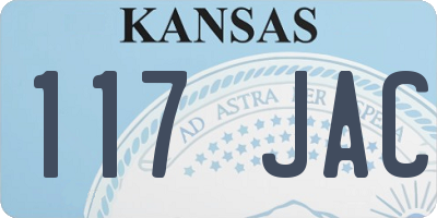 KS license plate 117JAC
