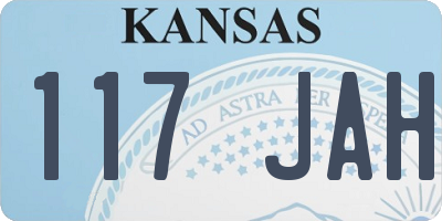 KS license plate 117JAH