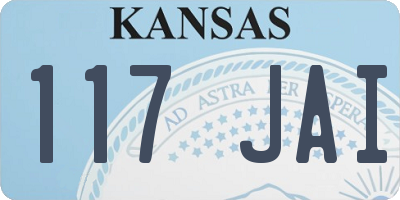 KS license plate 117JAI