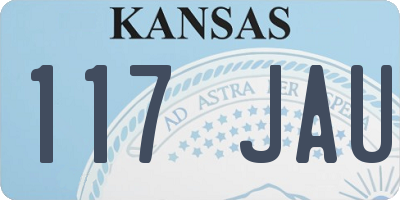 KS license plate 117JAU