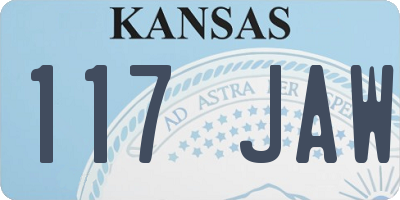 KS license plate 117JAW