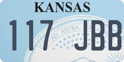 KS license plate 117JBB