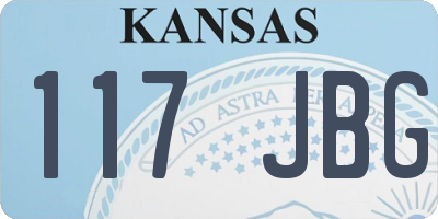 KS license plate 117JBG