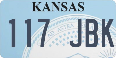 KS license plate 117JBK