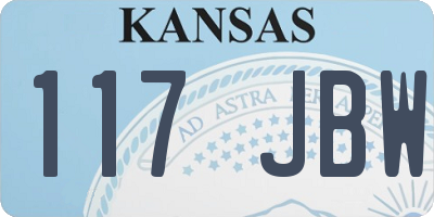 KS license plate 117JBW