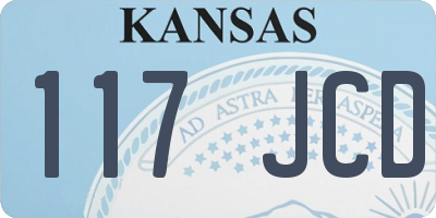 KS license plate 117JCD