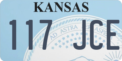 KS license plate 117JCE
