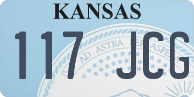 KS license plate 117JCG