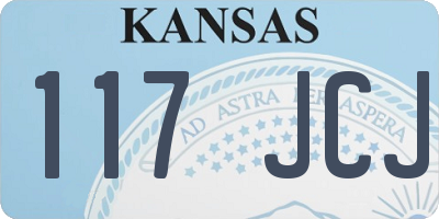 KS license plate 117JCJ