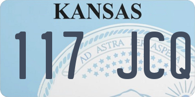 KS license plate 117JCQ