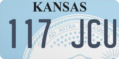 KS license plate 117JCU