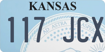 KS license plate 117JCX