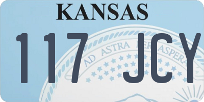 KS license plate 117JCY