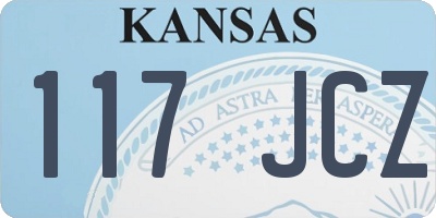 KS license plate 117JCZ