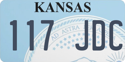 KS license plate 117JDC