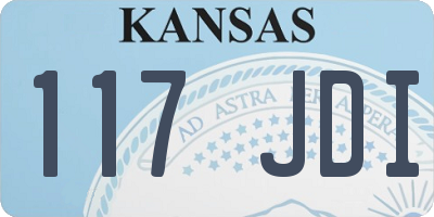 KS license plate 117JDI