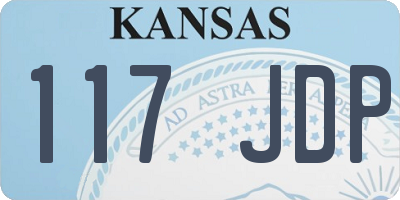 KS license plate 117JDP