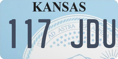 KS license plate 117JDU