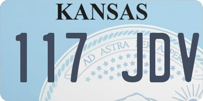 KS license plate 117JDV