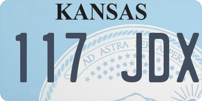 KS license plate 117JDX